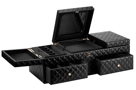 diamond quilted chanel jewelry box|Chanel Quilted Leather Jewelry Box .